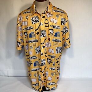 Pittsburgh Penguins Hockey Men’s Hawaiian Shirt size XL